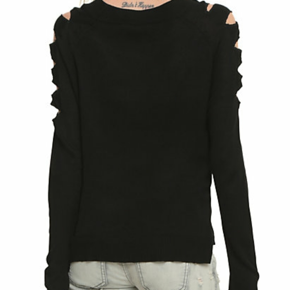 Jawbreaker Slashed Distressed Skull Sweater - Picture 4 of 5